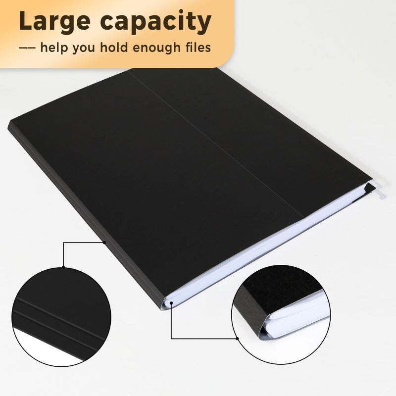 ساني مجلدات ملفات معلقة من SUNEE، لون أسود، عبوة من 25 مجلدًا بحجم الرسائل مع علامات تبويب مقطوعة بمقدار 1/5، حافظ على تنظيم ملفاتك ومستنداتك الكبيرة في المنزل والمكتب - Image 3